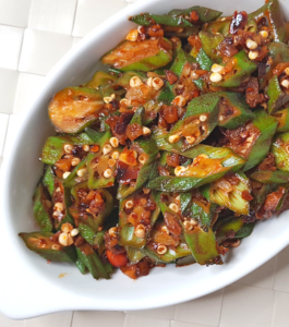 Hot & Spicy Lao Gan Ma Lady’s Finger (Okra) Stir-Fry