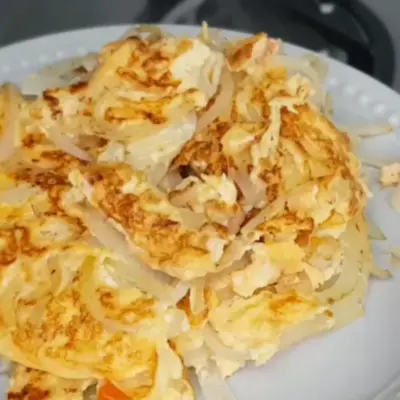 Chinchalok Omelette (Egg with Fermented Shrimp & Onion)