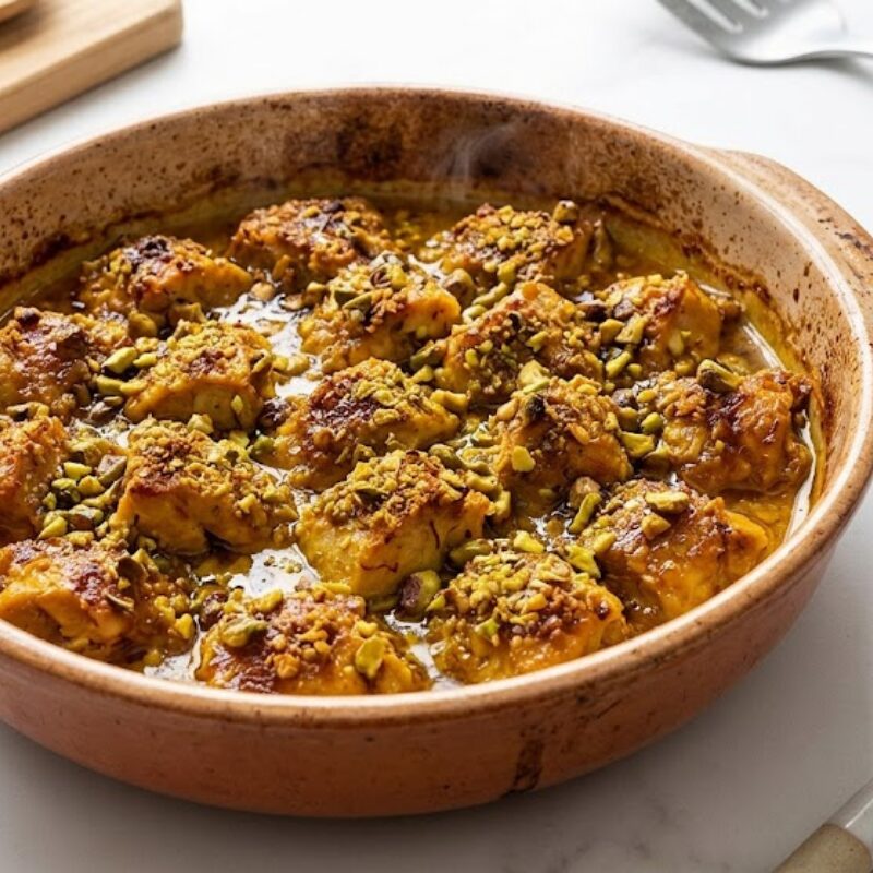 Arabic Chicken with Pistachio and Honey