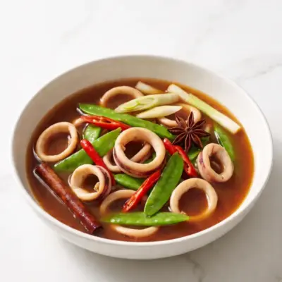 Quick Squid Stew with Ginger and Soy