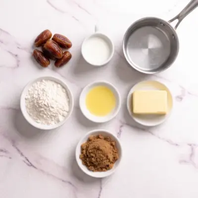 Sticky Date & Caramel Pudding - Ingredients