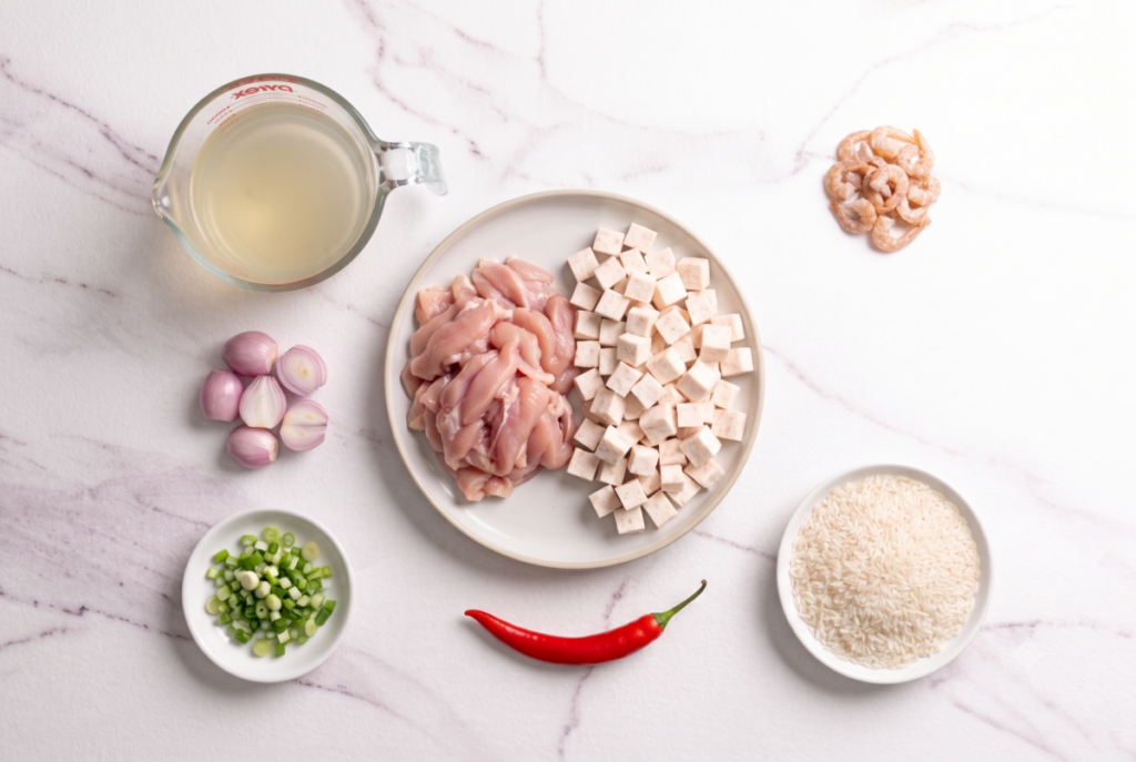 Fragrant Yam Rice - Ingredients