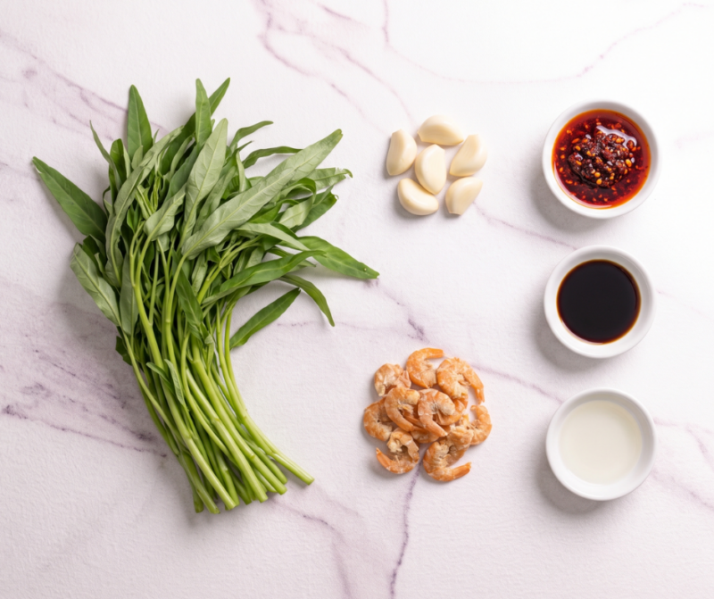 Lao Gan Ma Kang Kong (Water Spinach) - Ingredients