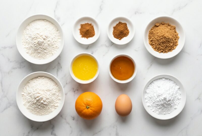 Mini Orange Spice Loaves - Ingredients