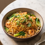 Wok-Fried Mee Sua with Pork, Prawns & Beansprouts