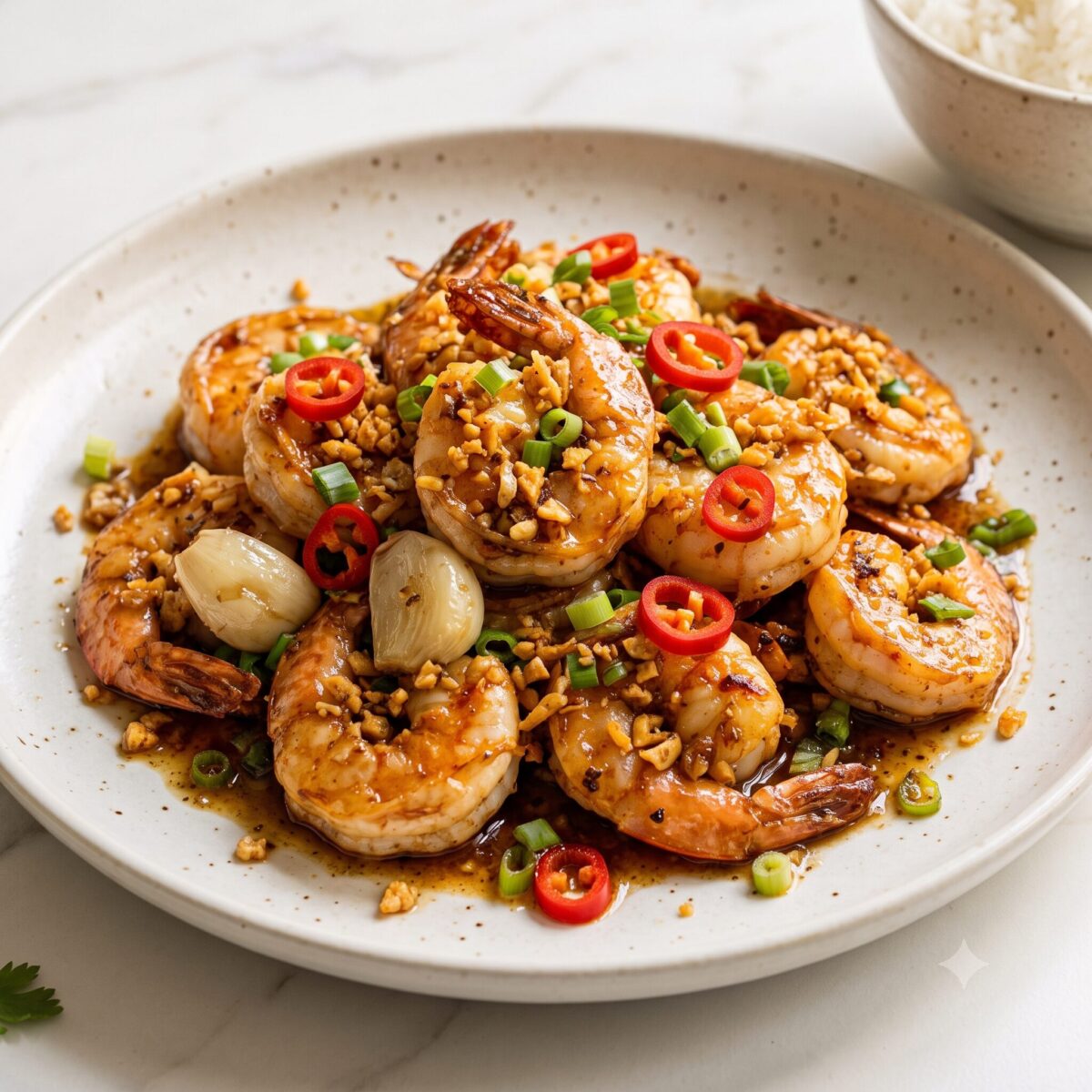 Garlic Prawns with Lime & Fennel