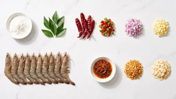 Pik Fong Tong Prawns - Ingredients