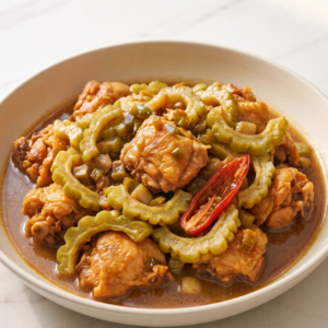 Braised Chicken with Bittergourd and Chilli