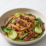 Stir-fry Sambal Beef Noodles