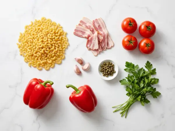 Bacon and Capsicum Macaroni - Ingredients
