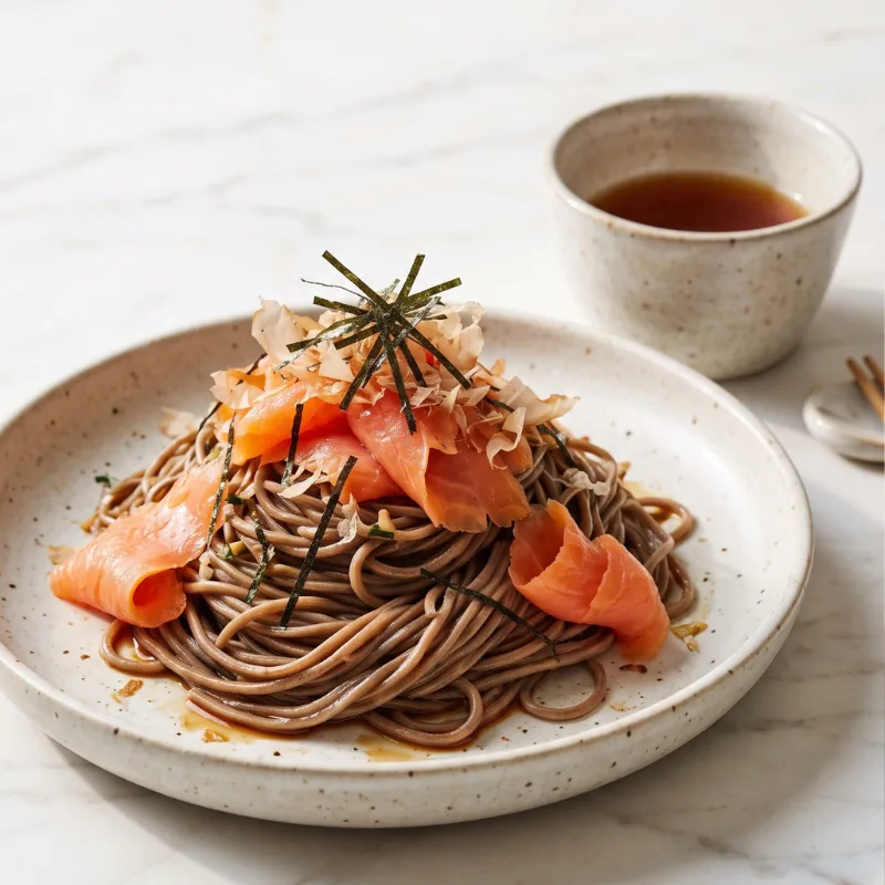 Zaru Soba with Smoked Salmon