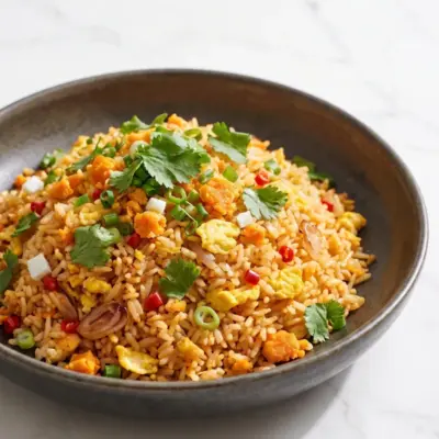 Kampung Salted Egg Fried Rice with Belacan