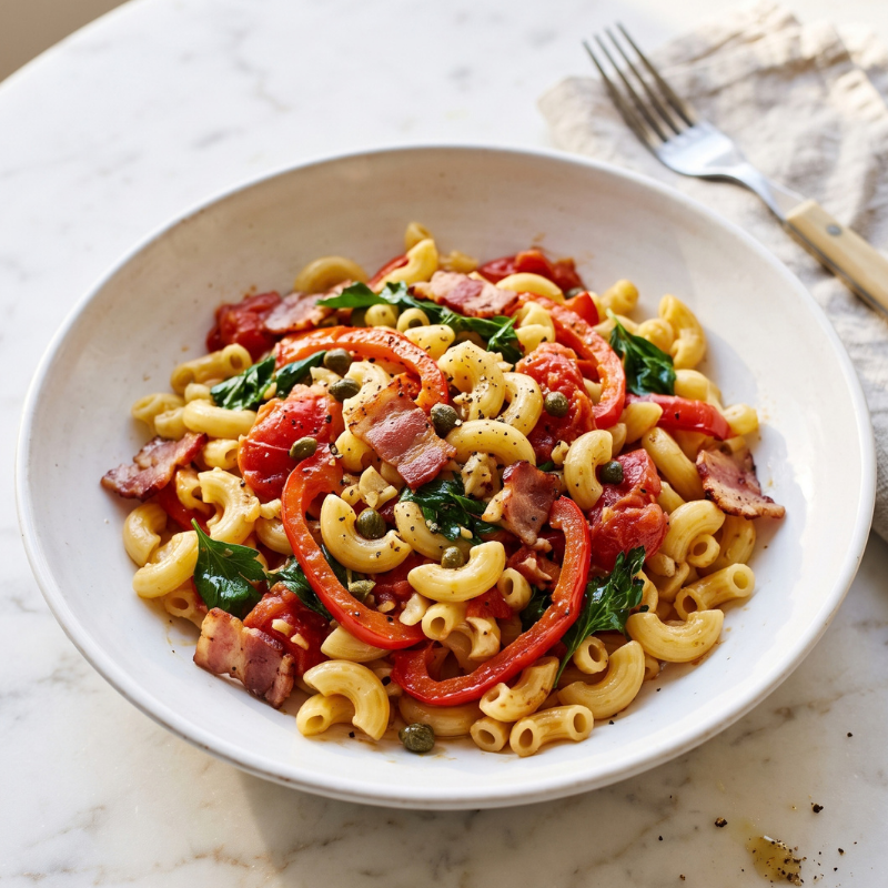 Bacon and Capsicum Macaroni