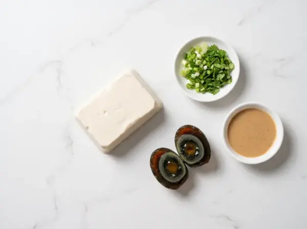 Century Egg & Sesame Sauce Tofu - Ingredients