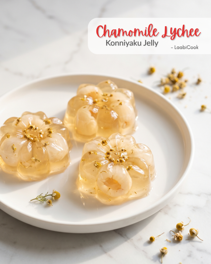Chamomile Lychee Konniyaku Jelly