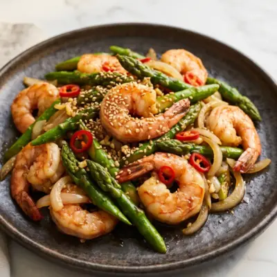Stir-Fried Prawn and Asparagus